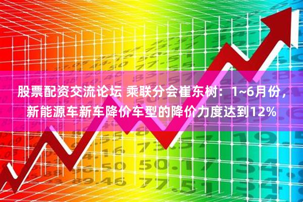 股票配资交流论坛 乘联分会崔东树：1~6月份，新能源车新车降价车型的降价力度达到12%