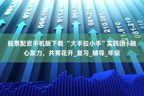 股票配资手机版下载 “大手拉小手”实践团 | 融心聚力，共育花开_复习_辅导_年级