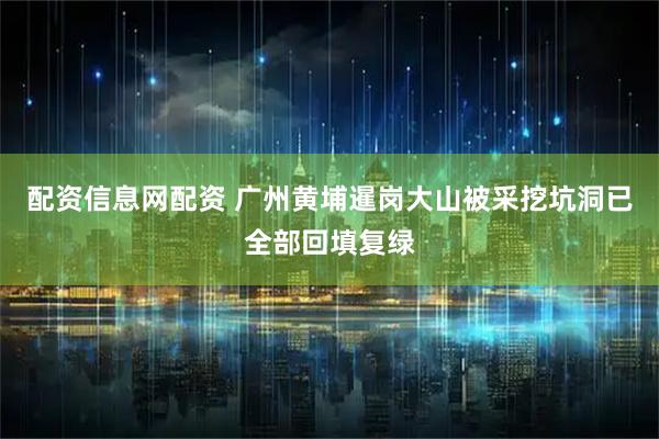 配资信息网配资 广州黄埔暹岗大山被采挖坑洞已全部回填复绿
