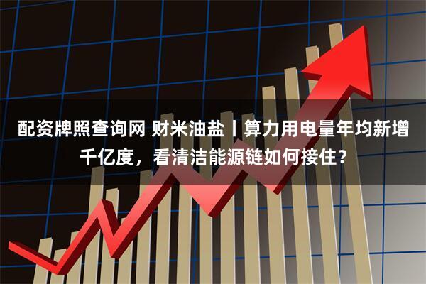 配资牌照查询网 财米油盐丨算力用电量年均新增千亿度，看清洁能源链如何接住？